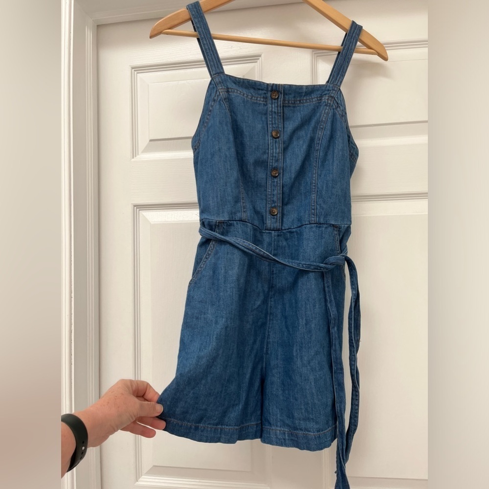 Romper denim, size medium